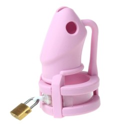 chastity cage silicone birdlocked pink