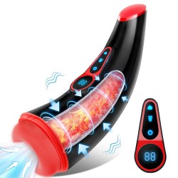 powerful sucking vibrating heating masturbator