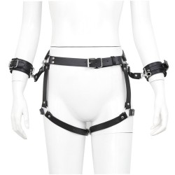 leg harness with handcuffs